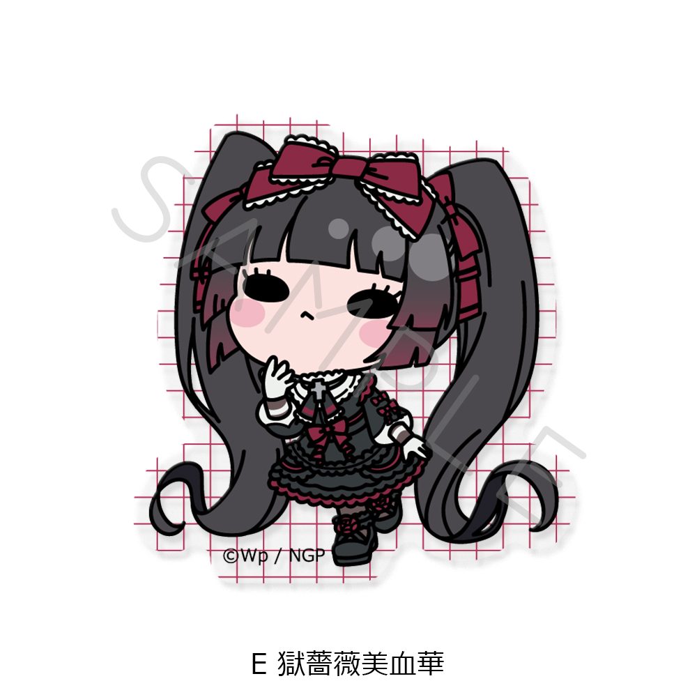 NEEDY GIRL OVERDOSE クリアカードステッカー E 獄薔薇美血華 ("NEEDY STREAMER OVERLOAD" Clear Card Sticker E Gokubara Michica)