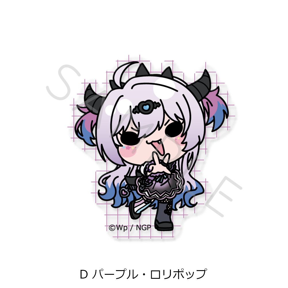 NEEDY GIRL OVERDOSE クリアカードステッカー D パープル・ロリポップ ("NEEDY STREAMER OVERLOAD" Clear Card Sticker D Purple Lollipop)
