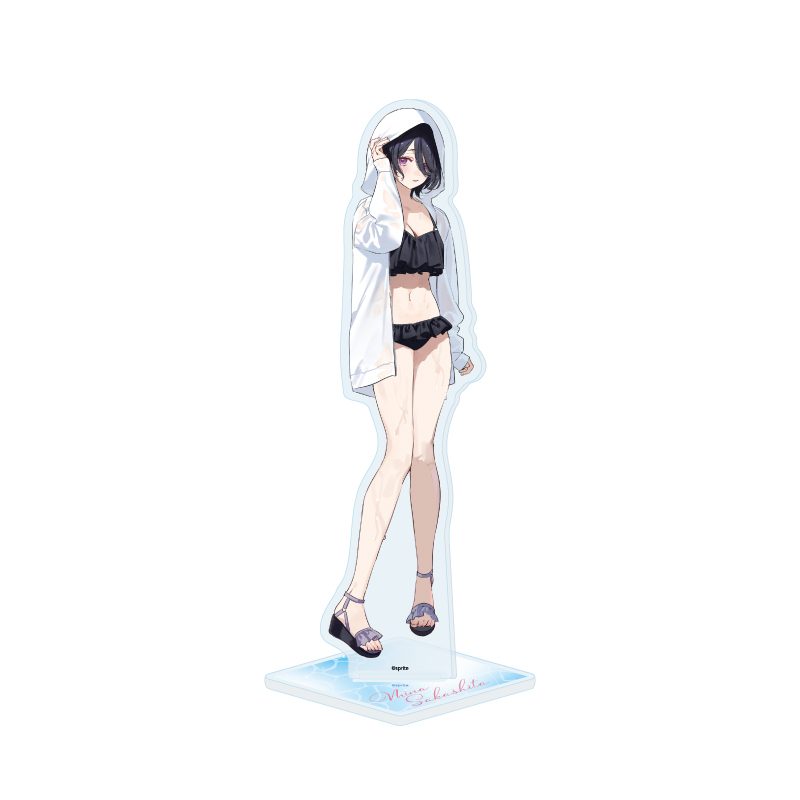 アクリルスタンド everlasting flowers 01 坂下深菜(描き起こしイラスト) (Acrylic Stand "everlasting flowers" 01 Sakashita Mina (Original Illustration))