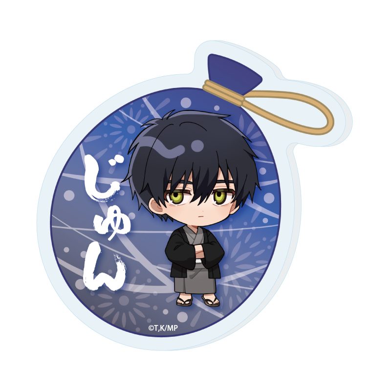 おなまえアクリルプレートバッジ メダリスト 08 夜鷹純 夏祭りVer.(ミニキャライラスト) (Name Acrylic Plate Badge "Medalist" 08 Yodaka Jun Summer Festival Ver. (Mini Character Illustration))