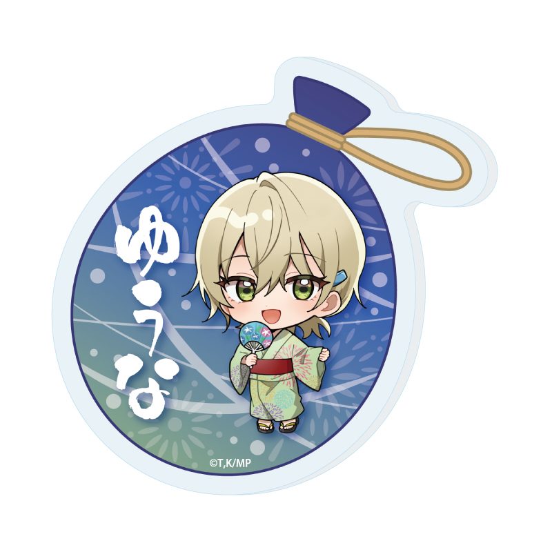 おなまえアクリルプレートバッジ メダリスト 10 八木夕凪 夏祭りVer.(ミニキャライラスト) (Name Acrylic Plate Badge "Medalist" 10 Yagi Yuna Summer Festival Ver. (Mini Character Illustration))