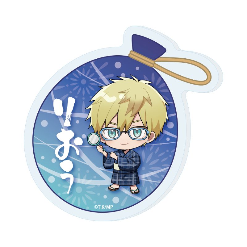 おなまえアクリルプレートバッジ メダリスト 09 鴗鳥理凰 夏祭りVer.(ミニキャライラスト) (Name Acrylic Plate Badge "Medalist" 09 Sonidori Rio Summer Festival Ver. (Mini Character Illustration))