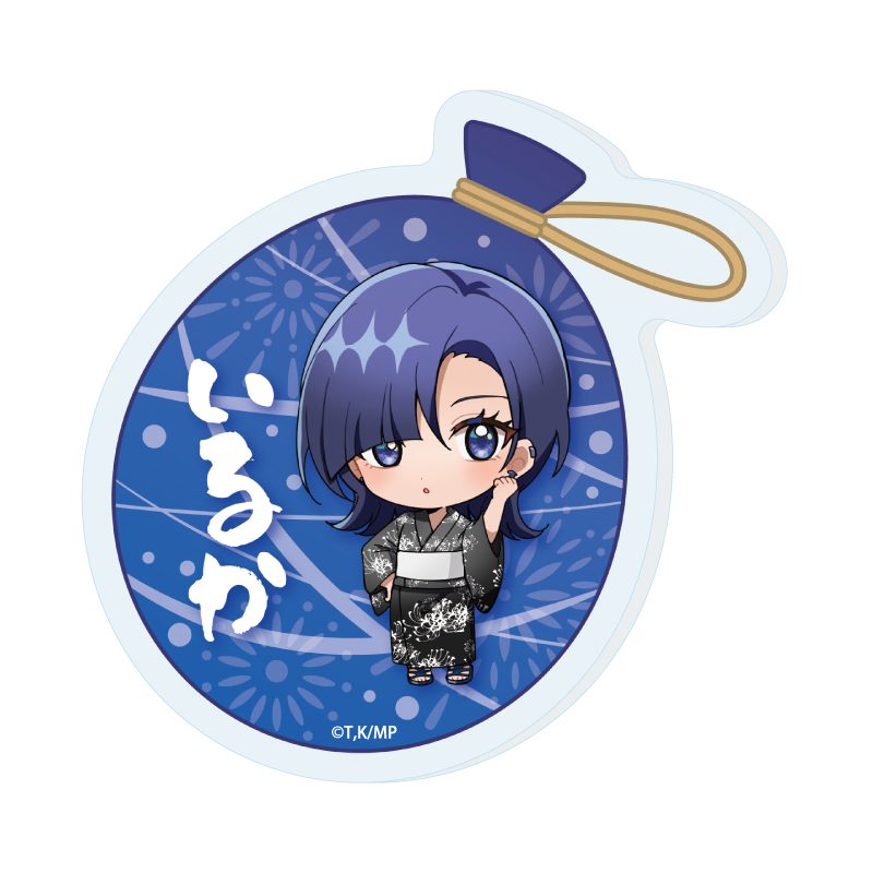 おなまえアクリルプレートバッジ メダリスト 13 岡崎いるか 夏祭りVer.(ミニキャライラスト) (Name Acrylic Plate Badge "Medalist" 13 Okazaki Iruka Summer Festival Ver. (Mini Character Illustration))