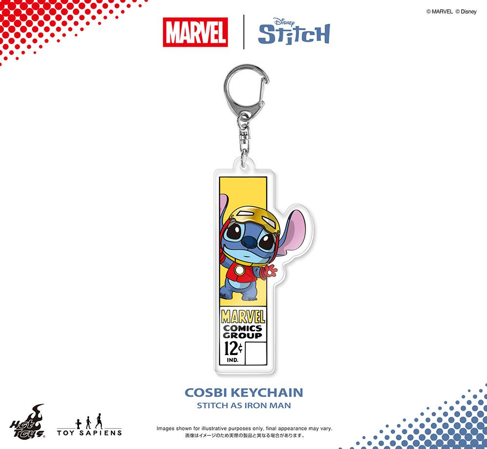 ホットトイズ・ZAKKA コスビ・キーチェーン マーベル スティッチ スティッチ/アイアンマン (Hot Toys Zakka Cosbi Key Chain Marvel Stitch Stitch as Iron Man)
