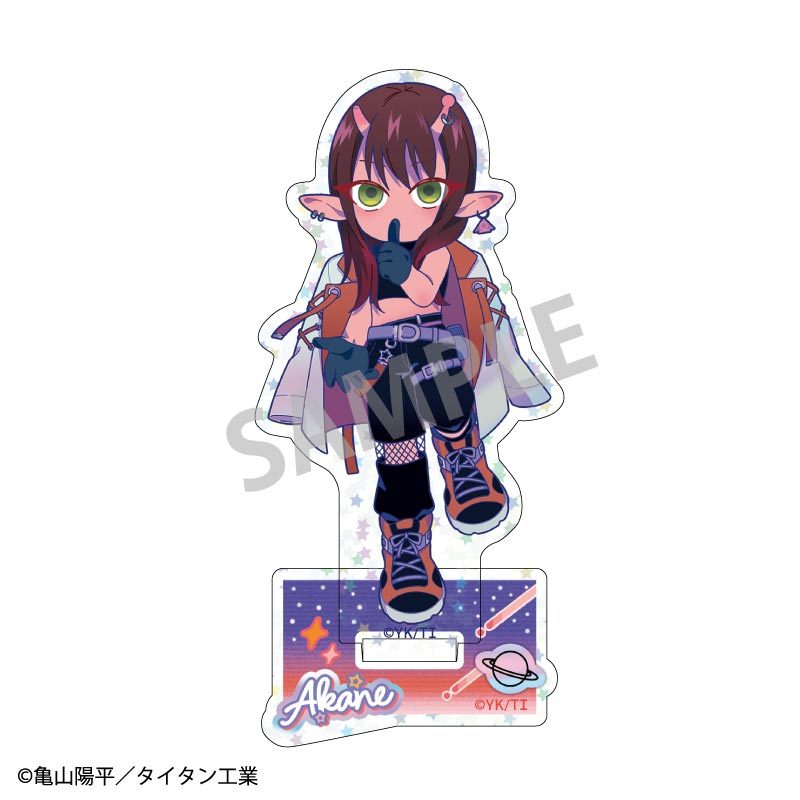 銀河特急 ミルキー☆サブウェイ ホログラムミニアクリルスタンド アカネ 描き起こし第3弾 COSMOS☆IDOL ("MILKY SUBWAY THE GALACTIC LIMITED EXPRESS" Hologram Mini Acrylic Stand Akane Original Illustration Vol. 3 Cosmos Idol)