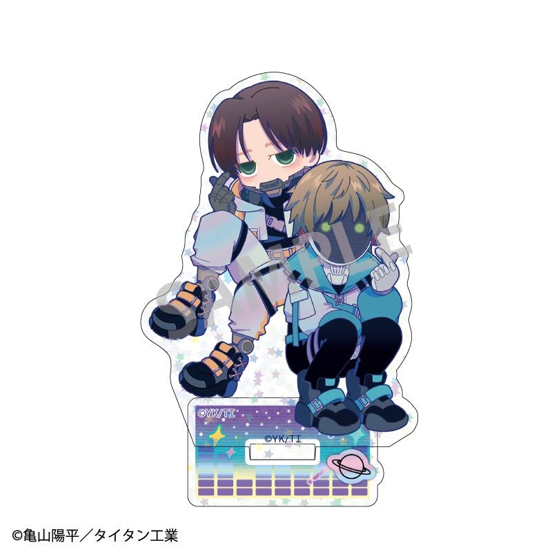 銀河特急 ミルキー☆サブウェイ ホログラムミニアクリルスタンド カート&マックス 描き起こし第3弾 COSMOS☆IDOL ("MILKY SUBWAY THE GALACTIC LIMITED EXPRESS" Hologram Mini Acrylic Stand Kurt & Max Original Illustration Vol. 3 Cosmos Idol)