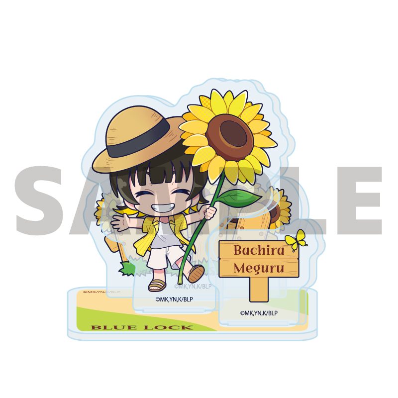 アクリルスタンドプレート ブルーロック 17 蜂楽廻 カラフルサンフラワーVer.(ミニキャライラスト) (Acrylic Stand Plate "Blue Lock" 17 Bachira Meguru Colorful Sunflower Ver. (Mini Character Illustration))