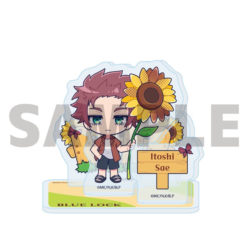 アクリルスタンドプレート ブルーロック 21 糸師冴 カラフルサンフラワーVer.(ミニキャライラスト) (Acrylic Stand Plate "Blue Lock" 21 Itoshi Sae Colorful Sunflower Ver. (Mini Character Illustration))