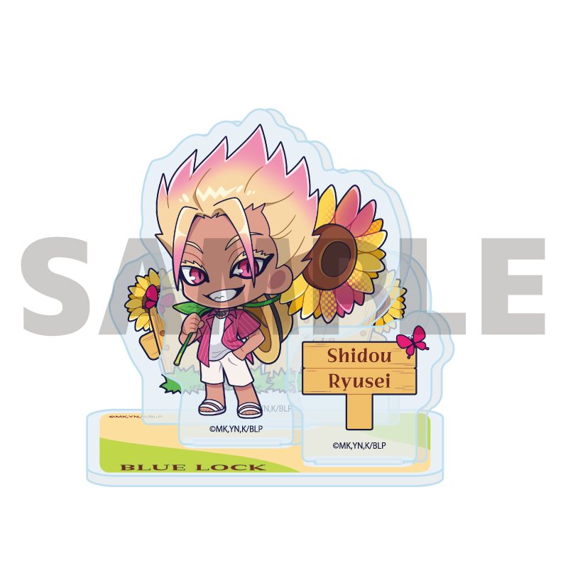 アクリルスタンドプレート ブルーロック 22 士道龍聖 カラフルサンフラワーVer.(ミニキャライラスト) (Acrylic Stand Plate "Blue Lock" 22 Shidou Ryusei Colorful Sunflower Ver. (Mini Character Illustration))