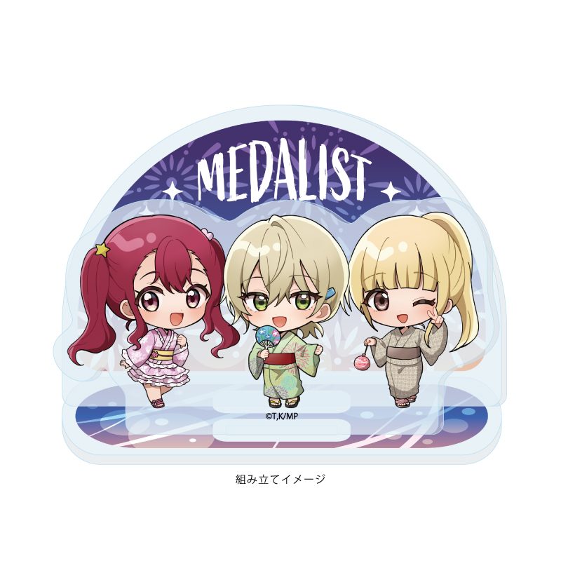 アクリルスタンドプレート メダリスト 07 夏祭り CVer.(ミニキャライラスト) (Acrylic Stand Plate "Medalist" 07 Summer Festival C Ver. (Mini Character Illustration))