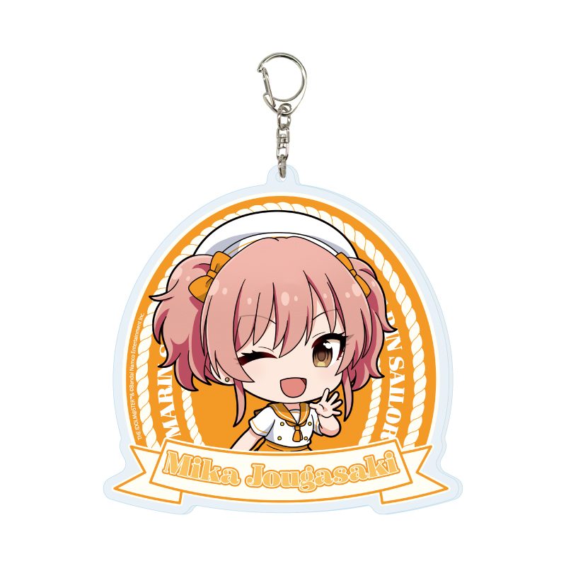 デカアクリルキーホルダー アイドルマスター シンデレラガールズ 28 城ヶ崎美嘉 マリンセーラーVer.(ミニキャライラスト) (Deka Acrylic Key Chain "The Idolmaster Cinderella Girls" 28 Jougasaki Mika Marine Sailor Ver. (Mini Character Illustration))