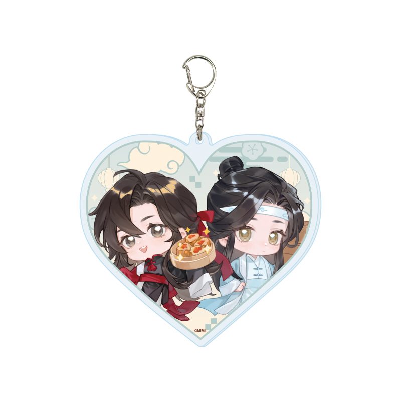 デカアクリルキーホルダー 大河幻想ラジオドラマ 魔道祖師 08 魏無羨&藍忘機 中華飯店Ver.(ミニキャライラスト) (Deka Acrylic Key Chain "Japanese Audio Drama The Master of Diabolism" 08 Wei Wuxian & Lan Wangji Chinese Restaurant Ver. (Mini Character Illustration))