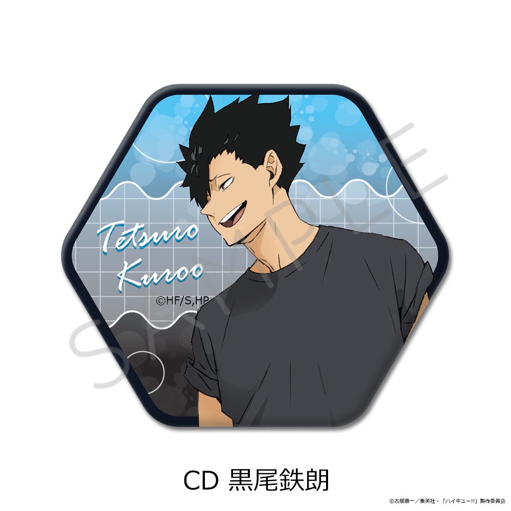 ハイキュー!! 第13弾 六角形缶バッジ CD 黒尾鉄朗 ("Haikyu!!" Vol. 13 Hexagonal Can Badge CD Kuroo Tetsuro)