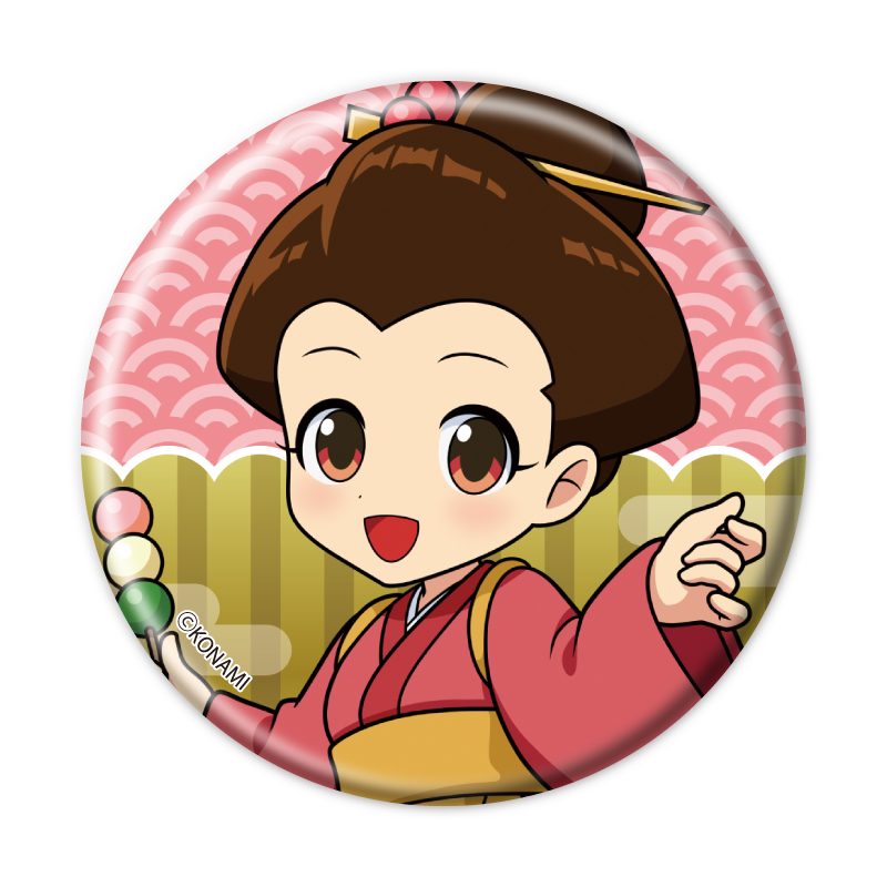 缶バッジ がんばれゴエモン大集合! 05 おみっちゃん(公式イラスト) (Can Badge "Ganbare Goemon Daishugo!" 05 Omitchan (Official Illustration))