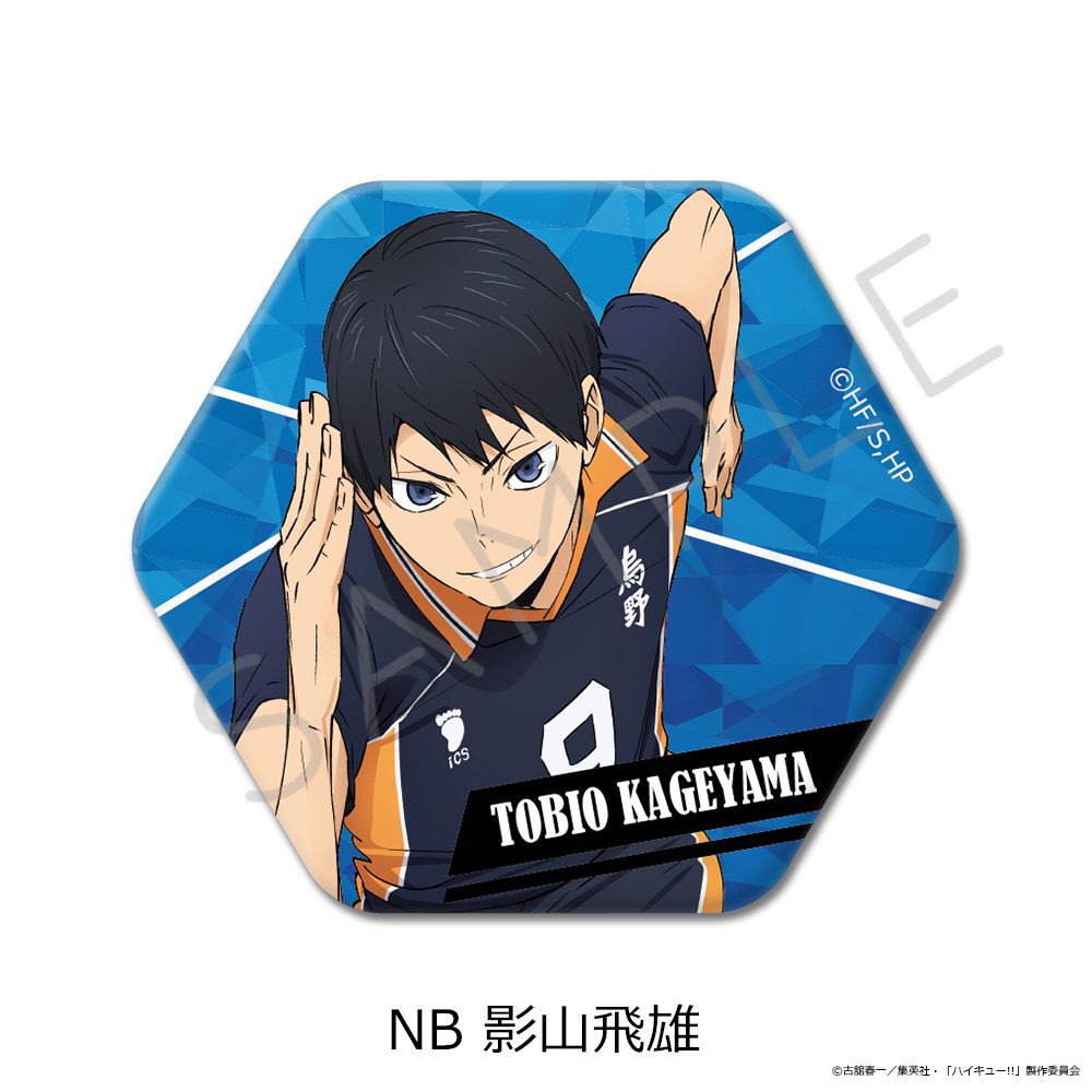 ハイキュー!! 第12弾 六角形缶バッジ NB 影山飛雄 ("Haikyu!!" Vol. 12 Hexagonal Can Badge NB Kageyama Tobio)
