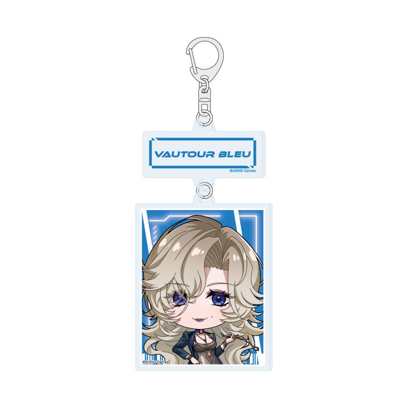 連結アクリルキーホルダー 無期迷途 13 ヴァトゥール(ミニキャライラスト) (Linked Acrylic Key Chain "Path to Nowhere" 13 Vautour Bleu (Mini Character Illustration))