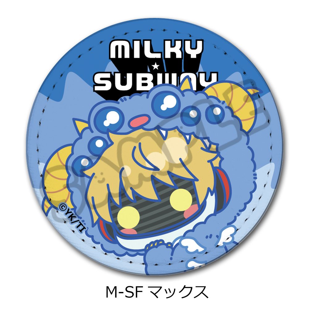 銀河特急 ミルキー☆サブウェイ レザーバッジ(丸形)(mochocho第2弾) M-SF マックス ("MILKY SUBWAY THE GALACTIC LIMITED EXPRESS" Leather Badge (Round) (mochocho Vol. 2) M-SF Max)