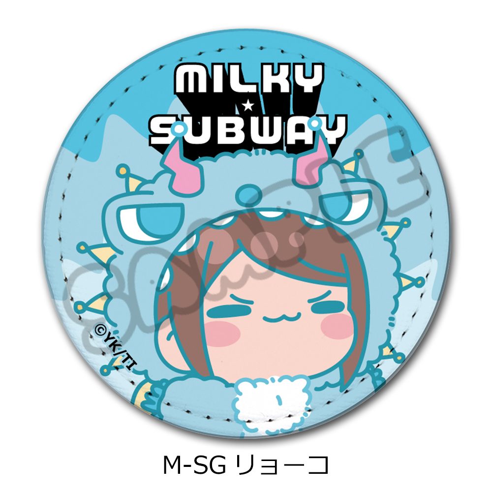 銀河特急 ミルキー☆サブウェイ レザーバッジ(丸形)(mochocho第2弾) M-SG リョーコ ("MILKY SUBWAY THE GALACTIC LIMITED EXPRESS" Leather Badge (Round) (mochocho Vol. 2) M-SG Ryoko)