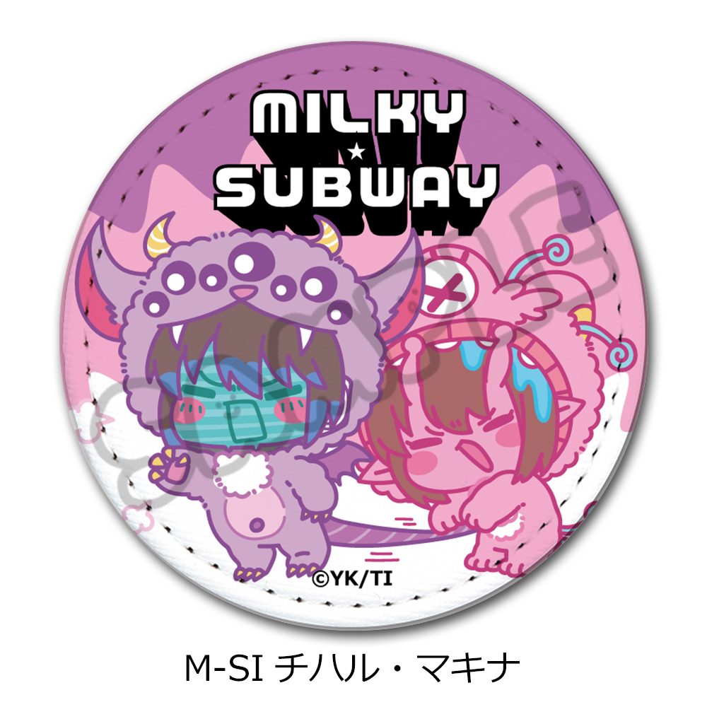 銀河特急 ミルキー☆サブウェイ レザーバッジ(丸形)(mochocho第2弾) M-SI チハル・マキナ ("MILKY SUBWAY THE GALACTIC LIMITED EXPRESS" Leather Badge (Round) (mochocho Vol. 2) M-SI Chiharu & Makina)