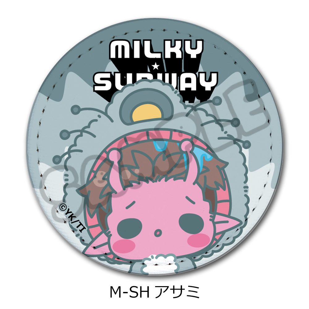 銀河特急 ミルキー☆サブウェイ レザーバッジ(丸形)(mochocho第2弾) M-SH アサミ ("MILKY SUBWAY THE GALACTIC LIMITED EXPRESS" Leather Badge (Round) (mochocho Vol. 2) M-SH Asami)