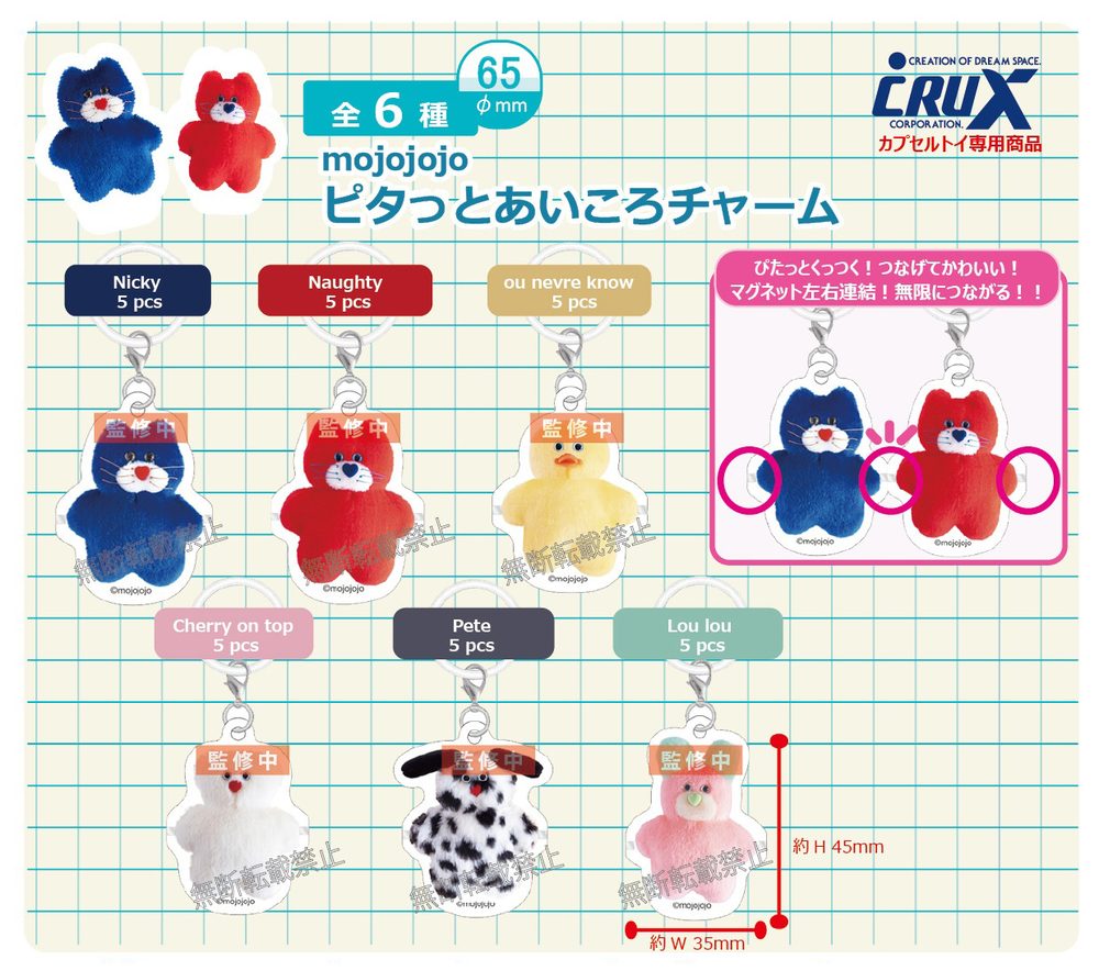 400円カプセル mojojojo ピタッとあいころチャーム (mojojojo Pitatto Aikoro Charm)