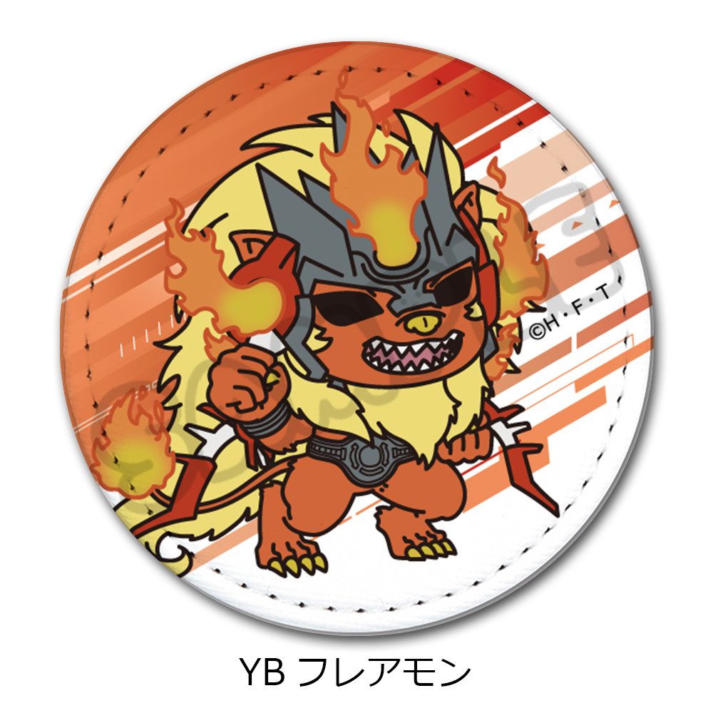 DIGIMON BEATBREAK 第3弾 レザーバッジ YB フレアモン ("DIGIMON BEATBREAK" Vol. 3 Leather Badge YB Flaremon)