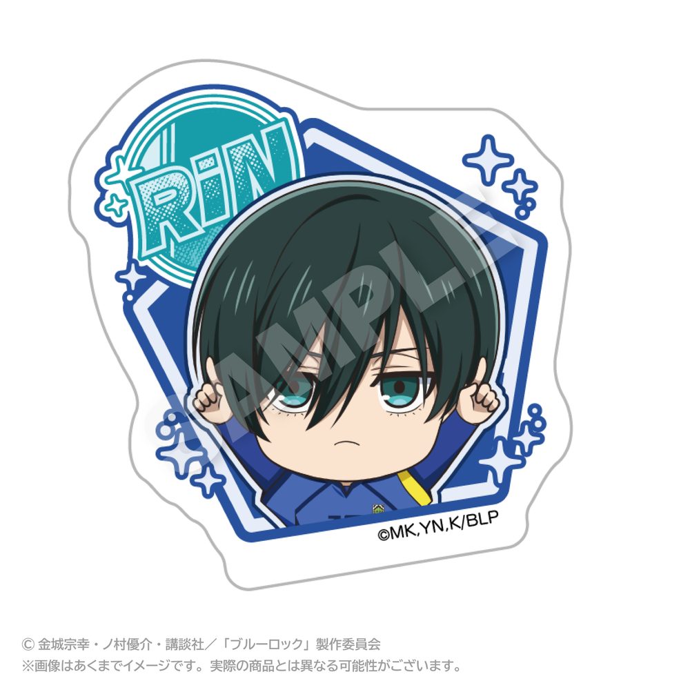 ブルーロック ぽいんつネームバッジ 糸師凛 ("Blue Lock" Points Name Badge Itoshi Rin)