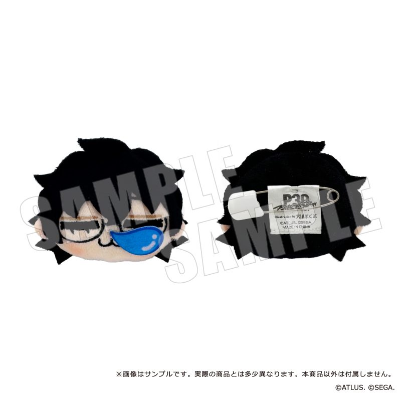 P30th 主人公×ぶくぶ ぬいぐるみバッジ 07 P5 ("Persona" Series P30th Protagonist x Bkub Plush Badge 07 P5)
