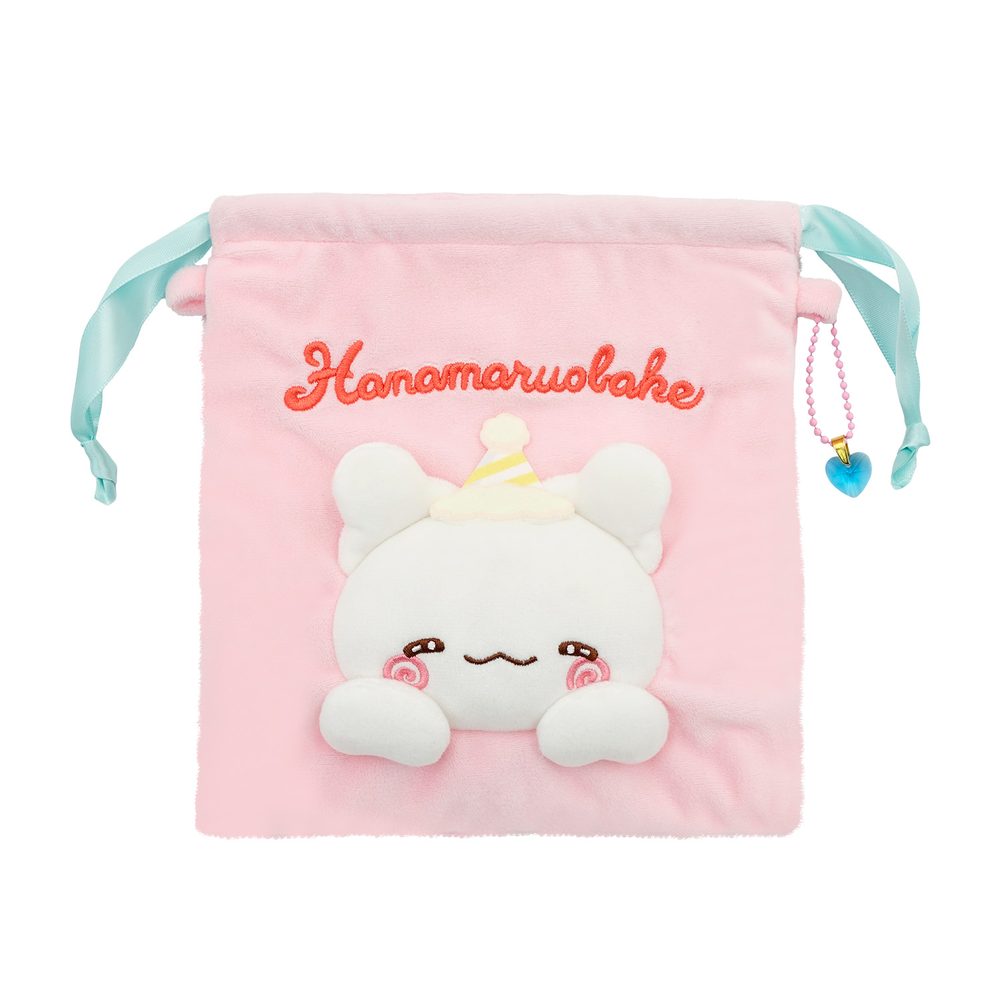 はなまるおばけ ぬいぐるみ巾着 ピンク 8203-716 (HANAMARUOBAKE Plush Kinchaku Pink 8203-716)