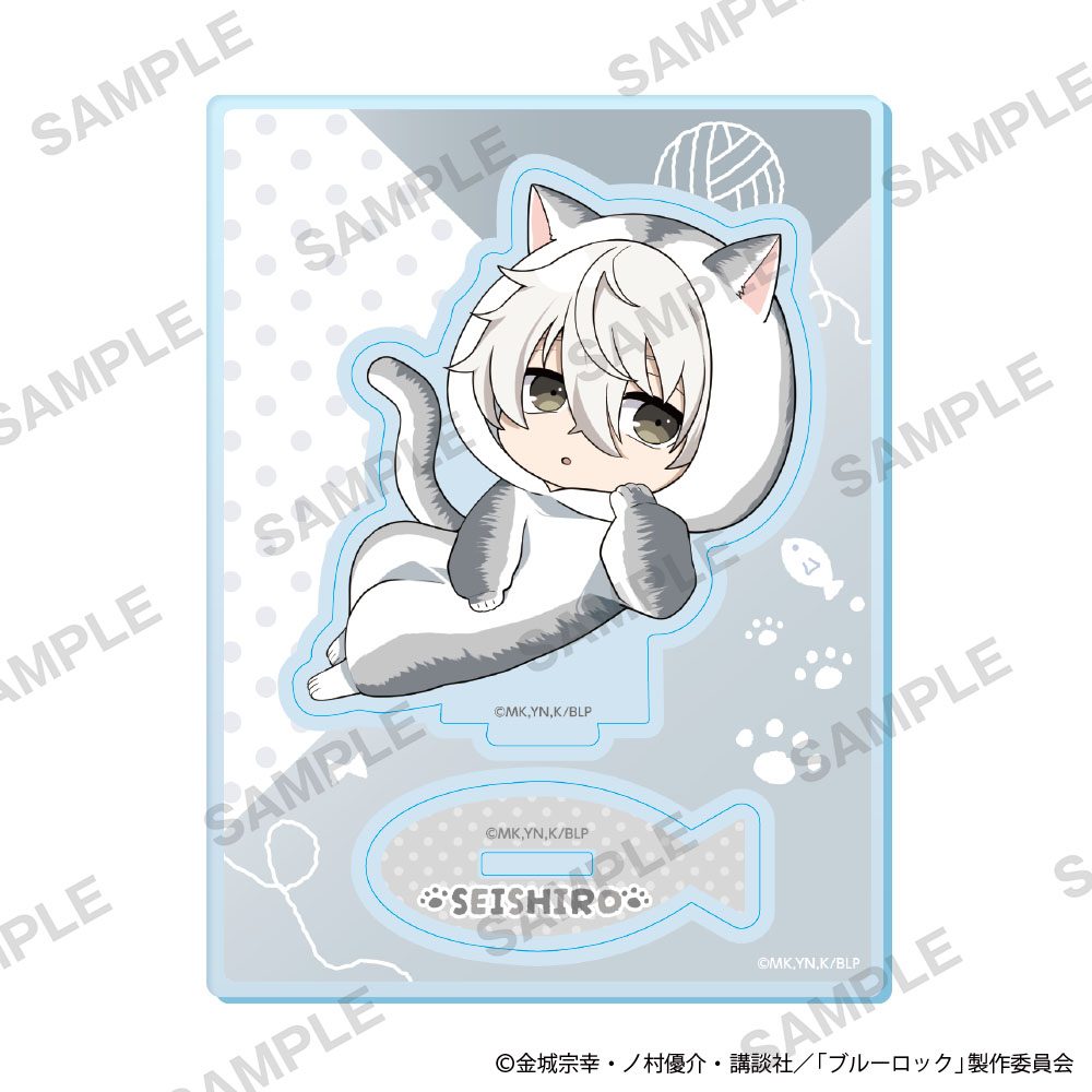 ブルーロック ミニキャラアクリルスタンド 着ぐるみ猫Ver. 凪誠士郎 ("Blue Lock" Mini Character Acrylic Stand Kigurumi Cat Ver. Nagi Seishiro)