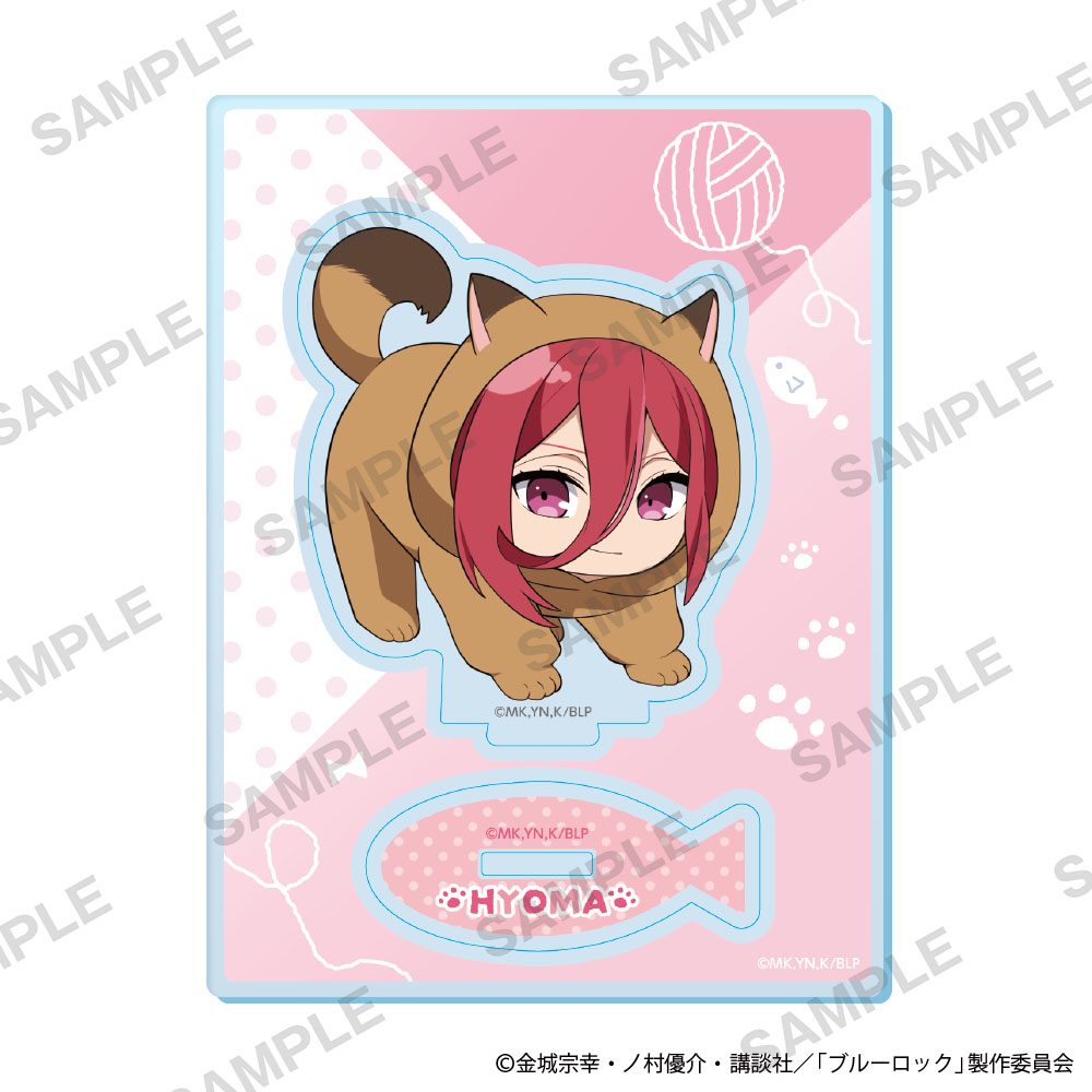 ブルーロック ミニキャラアクリルスタンド 着ぐるみ猫Ver. 千切豹馬 ("Blue Lock" Mini Character Acrylic Stand Kigurumi Cat Ver. Chigiri Hyoma)