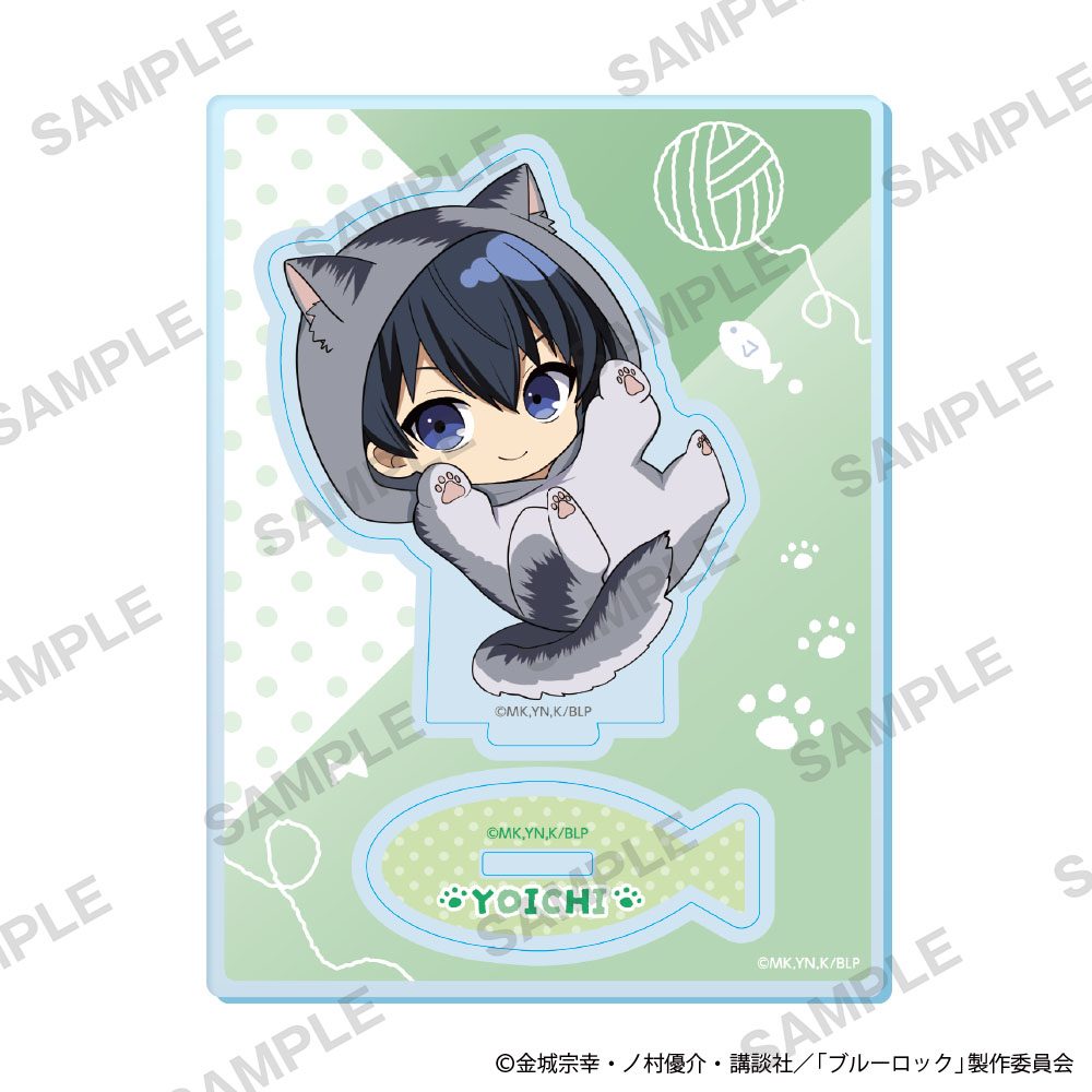 ブルーロック ミニキャラアクリルスタンド 着ぐるみ猫Ver. 潔世一 ("Blue Lock" Mini Character Acrylic Stand Kigurumi Cat Ver. Isagi Yoichi)