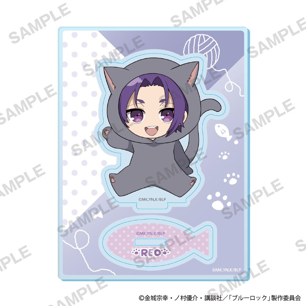 ブルーロック ミニキャラアクリルスタンド 着ぐるみ猫Ver. 御影玲王 ("Blue Lock" Mini Character Acrylic Stand Kigurumi Cat Ver. Mikage Reo)