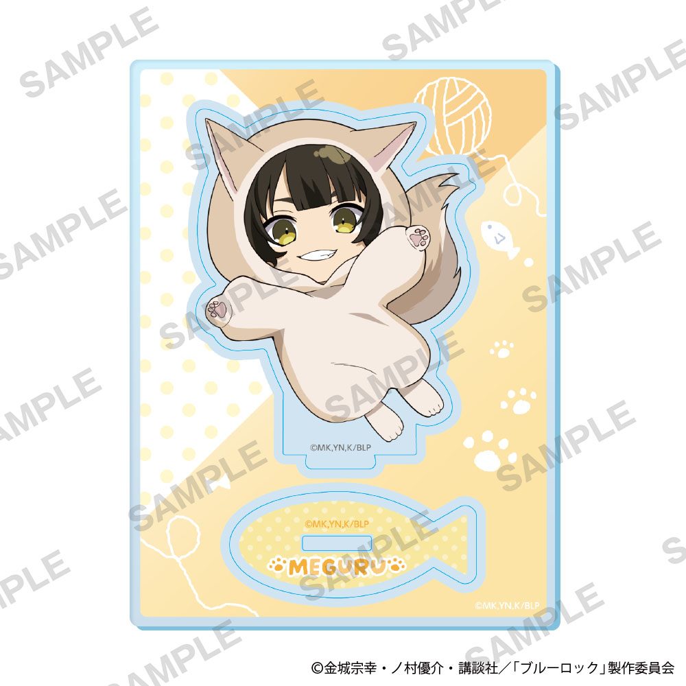 ブルーロック ミニキャラアクリルスタンド 着ぐるみ猫Ver. 蜂楽廻 ("Blue Lock" Mini Character Acrylic Stand Kigurumi Cat Ver. Bachira Meguru)