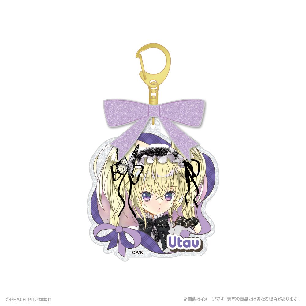 しゅごキャラ! リボン付きアクリルキーホルダー ほしな歌唄 花なり花やしき ("Shugo Chara!" Acrylic Key Chain with Ribbon Hoshina Utau Hananari Hanayashiki)