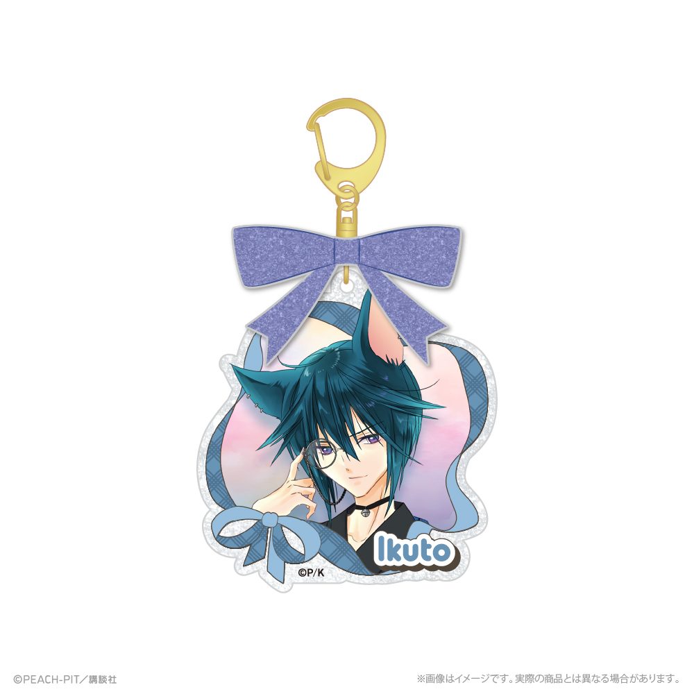 しゅごキャラ! リボン付きアクリルキーホルダー 月詠イクト 花なり花やしき ("Shugo Chara!" Acrylic Key Chain with Ribbon Tsukiyomi Ikuto Hananari Hanayashiki)