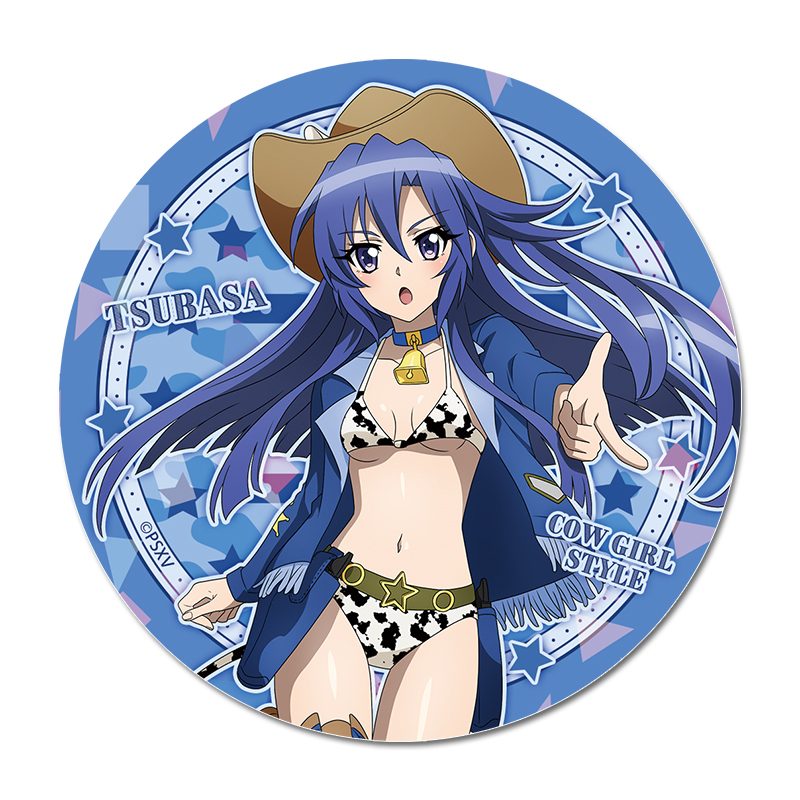 戦姫絶唱シンフォギアXV 描き下ろし キラキラBIG缶バッジ 風鳴翼 カウガールVer. ("Senki Zessho Symphogear XV" Original Illustration Kirakira Big Can Badge Kazanari Tsubasa Cowgirl Ver.)