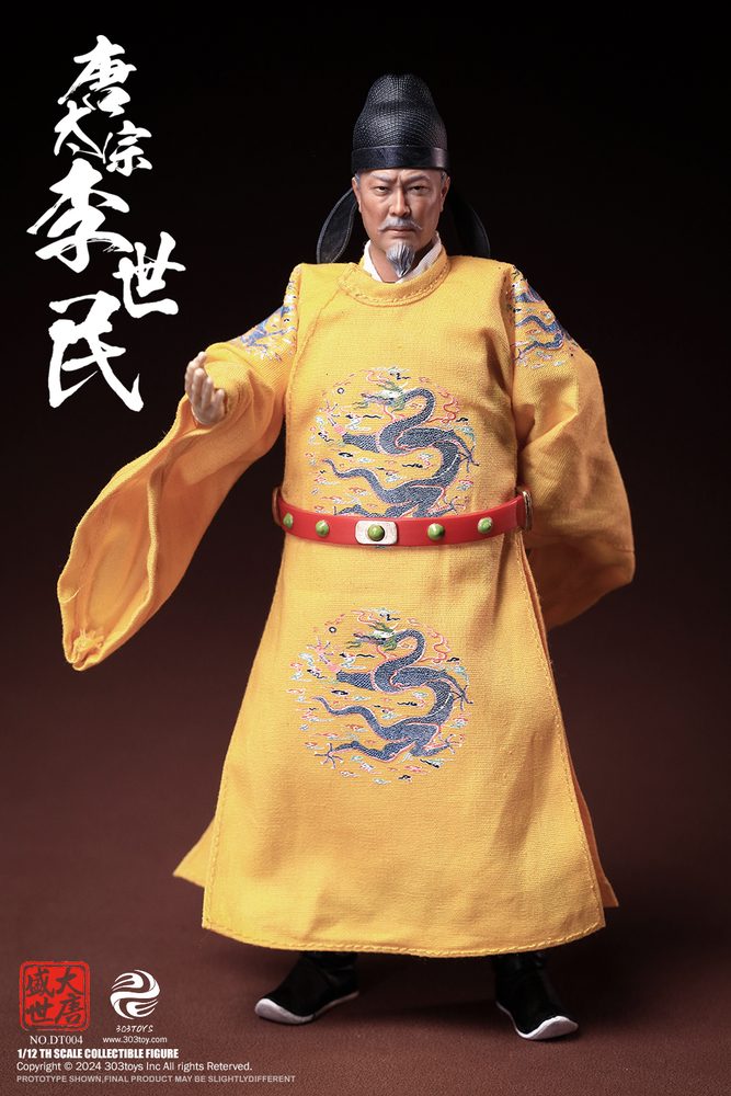 303TOYS 盛世大唐 DT004 太宗 李世民(龍袍Ver.) 1/12スケール可動フィギュア (303TOYS THE PROSPEROUS TANG DYNASTY DT004 THE EMPEROR TAIZONG - LI SHIMIN (DRAGON ROBE VER.) 1/12 SCALE ACTION FIGURE)