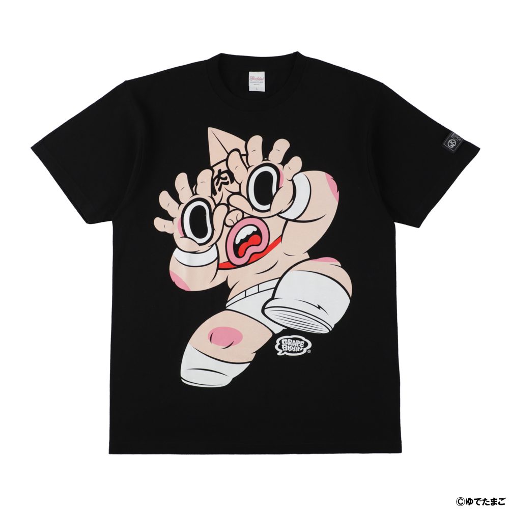 キン肉マン×GRAPE BRAIN GBスグル T-shirt ブラック XLサイズ ("Kinnikuman" x GRAPE BRAIN GB Suguru T-shirt Black (XL Size))