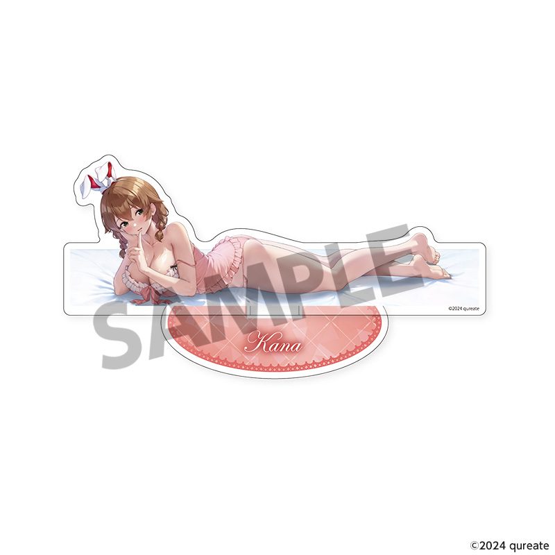 バニーガーデン 描き下ろしアクリルスタンド 花奈 添い寝B Ver. ("Bunny Garden" Original Illustration Acrylic Stand Kana Soine B Ver.)