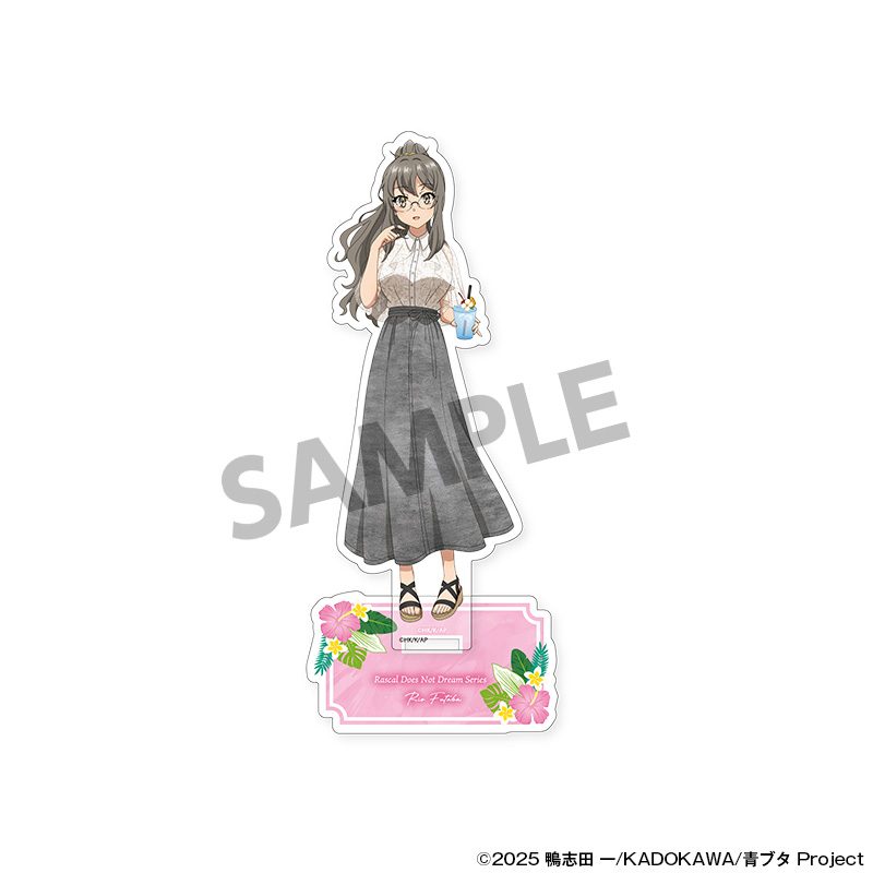 青春ブタ野郎シリーズ 描き下ろしアクリルスタンド 双葉理央 バカンスVer. ("Rascal Does Not Dream" Original Illustration Acrylic Stand Futaba Rio Vacances Ver.)