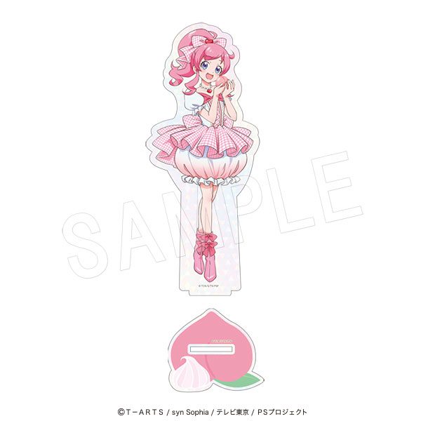 プリティーシリーズ ホロアクリルフィギュアスタンド Fruits gingham Ver. 桃山みらい ("Pretty" Series Hologram Acrylic Figure Stand Fruits Gingham Ver. Momoyama Mirai)