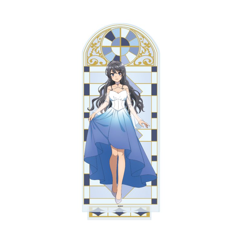 BIGアクリルスタンド 青春ブタ野郎シリーズ 06 桜島麻衣 フラワードレスVer.(描き下ろしイラスト) (Big Acrylic Stand "Rascal Does Not Dream" Series 06 Sakurajima Mai Flower Dress Ver. (Original Illustration))