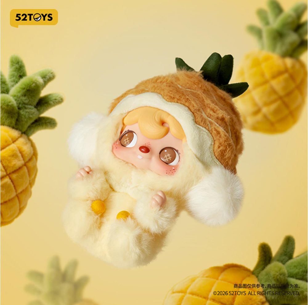 52TOYS POUKAPOUKA パイナップル ぬいぐるみストラップ (52TOYS POUKAPOUKA Mini Pineapple Vinyl plush)
