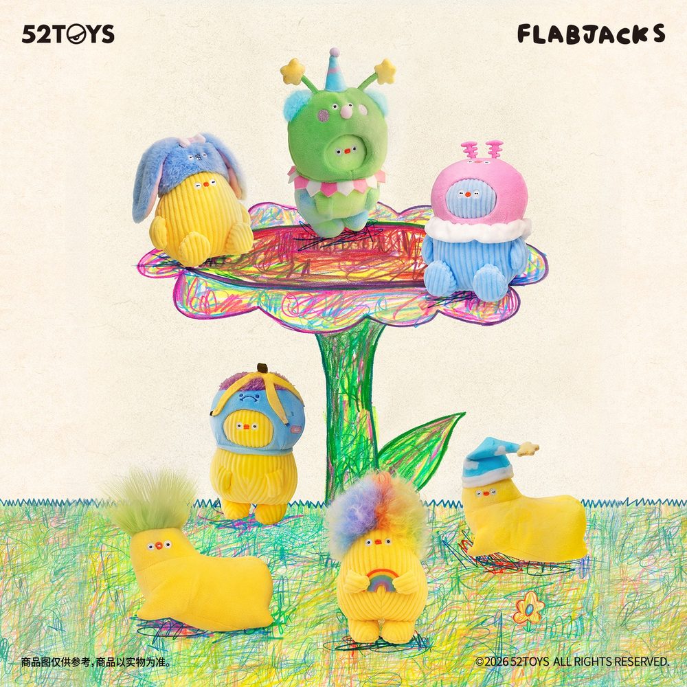 52TOYS BLINDBOX FLABJACKS THE BIG FEELS ぬいぐるみストラップ (52TOYS BLINDBOX FLABJACKS THE BIG FEELS Series Plush Charm)