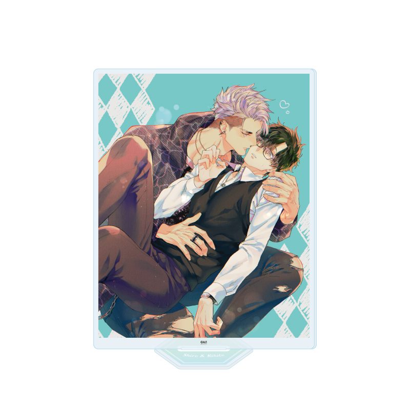 アクリルスタンド 愛だ、恋だの処方箋 02 佐藤志郎&桐矢凛人(公式イラスト) (Acrylic Stand "Aida, Koida no Shohousen" 02 Sato Shiro & Kiriya Rihito (Official Illustration))