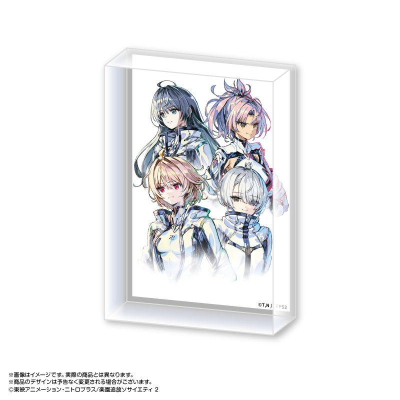 楽園追放 心のレゾナンス アクリルブロック 3 キービジュアルC ("Expelled from Paradise: Resonance from the Heart" Acrylic Block 3 Key Visual C)