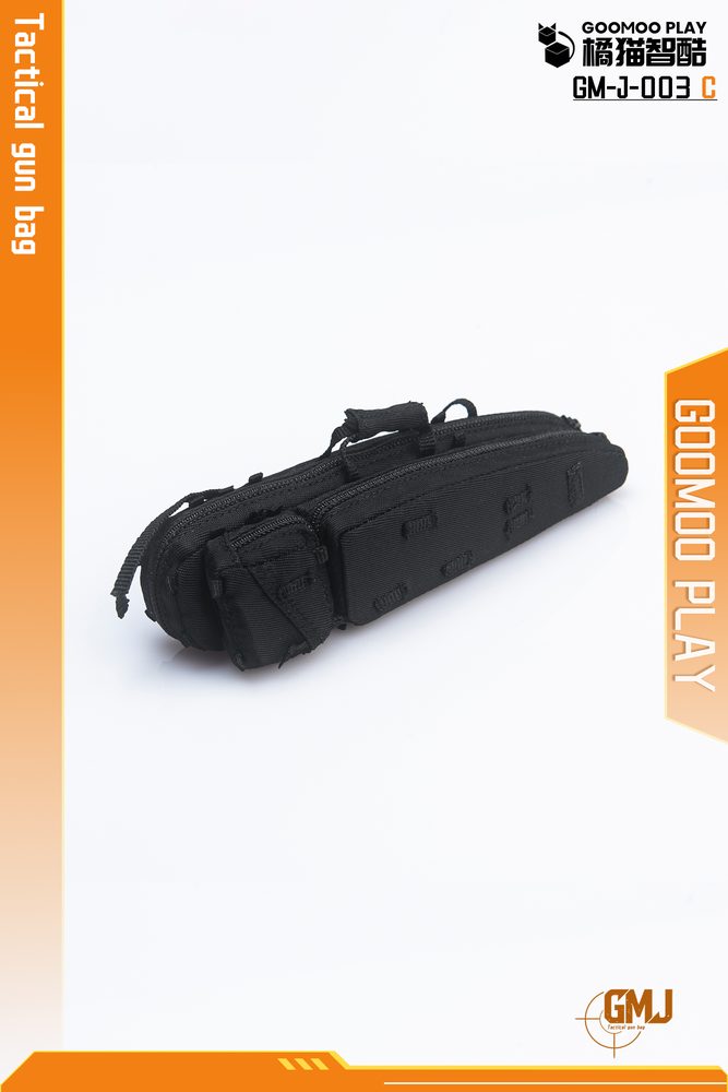 GOOMOO 1/12スケール可動フィギュア用 ガンケース GM-J-003C ブラック (GOOMOO TACTICAL GUN BAG FOR 1/12 SCALE ACTION FIGURES GM-J-003C BLACK)