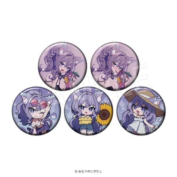おなつのにびたし トレーディングホロ缶バッジ ナイトプール&サマーデートVer. (Onatsu no Nibitashi Trading Hologram Can Badge Night Pool & Summer Date Ver.)