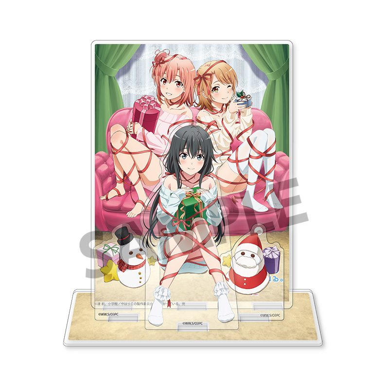 やはり俺の青春ラブコメはまちがっている。完 背景付きアクリルスタンド 雪乃&結衣&いろは クリスマスVer. ("Yahari Ore no Seishun Love-come wa Machigatteiru. Kan" Acrylic Stand with Background Yukino & Yui & Iroha Christmas Ver.)